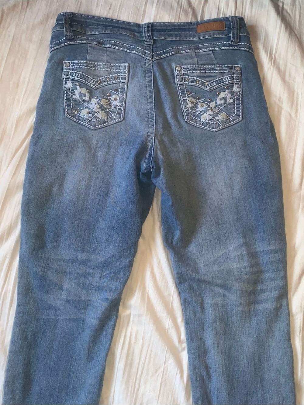 Embroidered Pocket Jeans